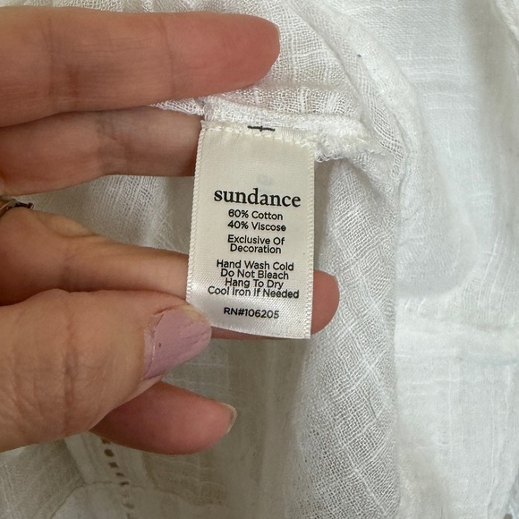 Sundance Artists Dream Blouse Top White Gauzy Sheer Boho Summer Beach Coastal S - Picture 6 of 7